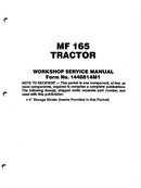 Massey Ferguson 165 Tractor - Service Manual