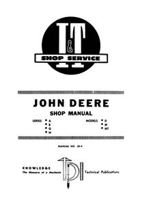 SERVICE PARTS MANUAL SET FOR JOHN DEERE MT TRACTOR CATALOG SHOP