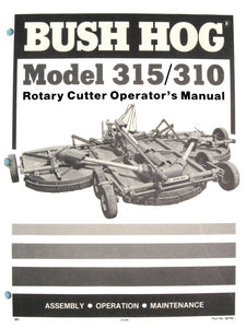 Bush Hog Model 315 310 Rotary Cutter Manual