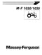 Massey Ferguson 1030 and 1035 Tractor Manual
