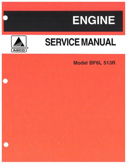 AGCO BF6L 513R Engine - Service Manual