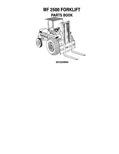 Massey Ferguson 2500 Forklift - Parts Manual