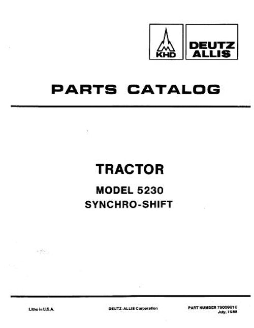 Deutz Allis 5230 Tractor - Parts Catalog
