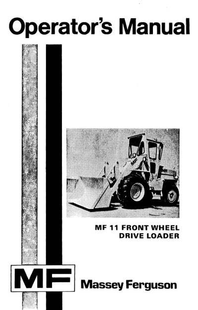 Massey Ferguson 11 Industrial Wheel Loader Manual