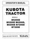 Kubota B5200D, B5200E, B6200D, B6200E, B7200D, and B7200E Tractor Manual