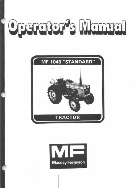 Massey Ferguson 1040 Tractor Manual