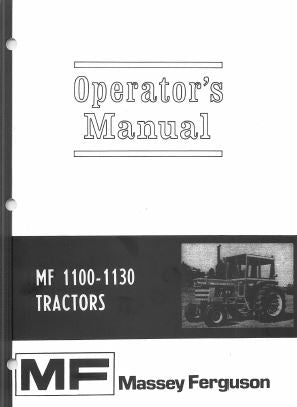 Massey Ferguson 1100 and 1130 Tractor Manual