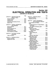 John Deere 6620, SideHill 6620, 7720 and 8820 Combine "Electrical Operation and Tests" - Technical Manual