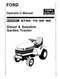 Ford GT65, GT75, GT85, and GT95 Diesel and Gasoline Garden Tractors Manual
