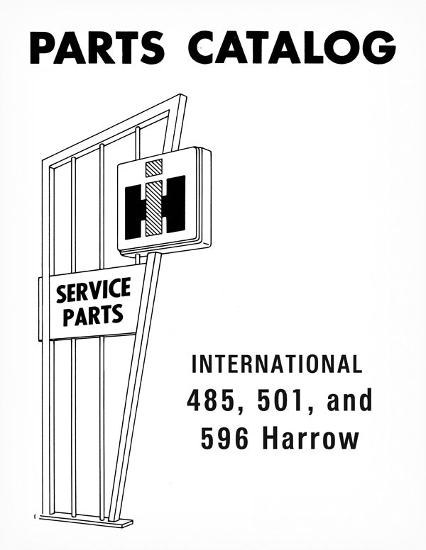 International 485, 501, and 596 Harrow - Parts Catalog