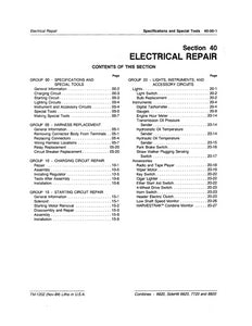 John Deere 6620, 7720, and 8820 Electrical Repair - Technical Manual