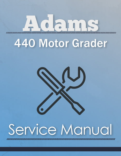 Adams 440 Motor Grader - Service Manual Cover