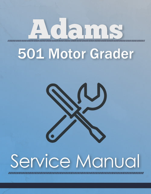 Adams 501 Motor Grader - Service Manual Cover