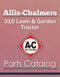 Allis-Chalmers 310 Lawn & Garden Tractor - Parts Catalog Cover