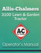 Allis-Chalmers 310D Lawn & Garden Tractor Manual Cover