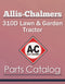 Allis-Chalmers 310D Lawn & Garden Tractor - Parts Catalog Cover