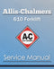 Allis-Chalmers 610 Forklift - Service Manual Cover