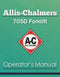 Allis-Chalmers 705D Forklift Manual Cover