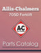 Allis-Chalmers 705D Forklift - Parts Catalog Cover