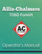 Allis-Chalmers 706D Forklift Manual Cover