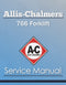 Allis-Chalmers 766 Forklift - Service Manual Cover