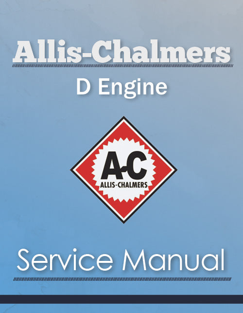 Allis-Chalmers D Engine - Service Manual Cover