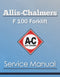 Allis-Chalmers F 100 Forklift - Service Manual Cover