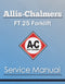 Allis-Chalmers FT 25 Forklift - Service Manual Cover