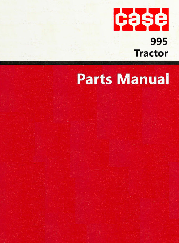 Case 995 Tractor - Parts Catalog Cover