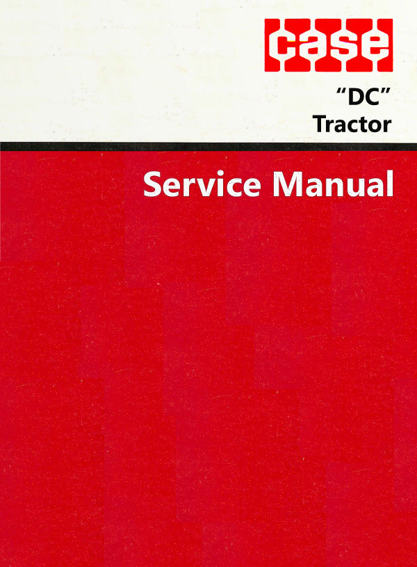 Case "DC" Tractor - Service Manual Cover