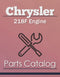 Chrysler 218F Engine - Parts Catalog Cover