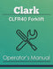 Clark CLFR40 Forklift Manual Cover