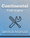 Continental F140 Engine - Service Manual Cover