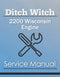 Ditch Witch 2200 Wisconsin Engine - Service Manual Cover