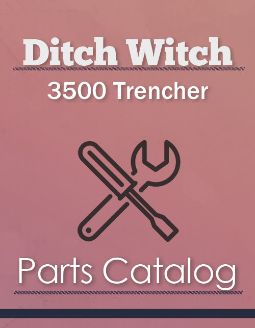 Ditch Witch 3500 Trencher - Parts Catalog Cover