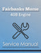 Fairbanks Morse 40B Engine - Service Manual Cover