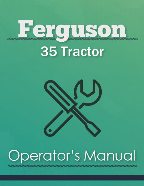 Ferguson 35 Tractor Manual Cover