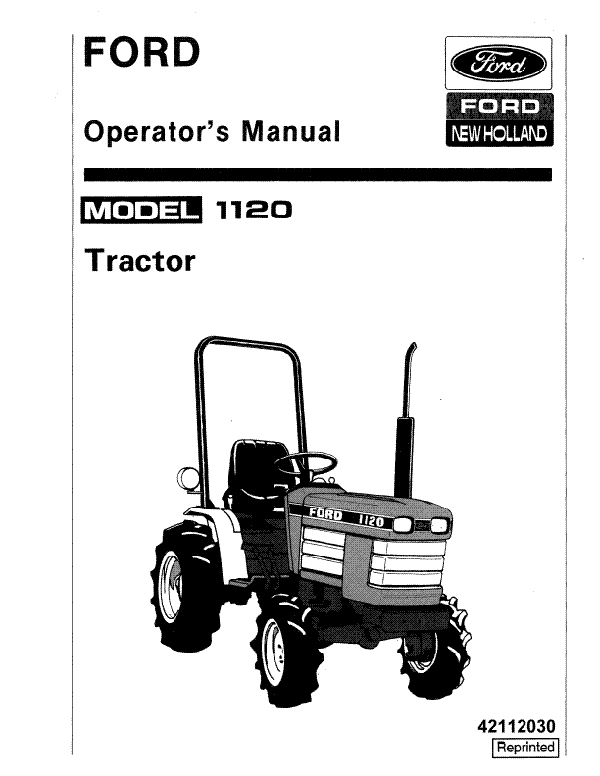 Ford 1120 Tractor Manual