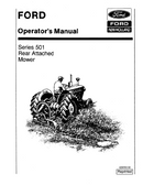 Ford 501 Series Rear Attached Mower Manual
