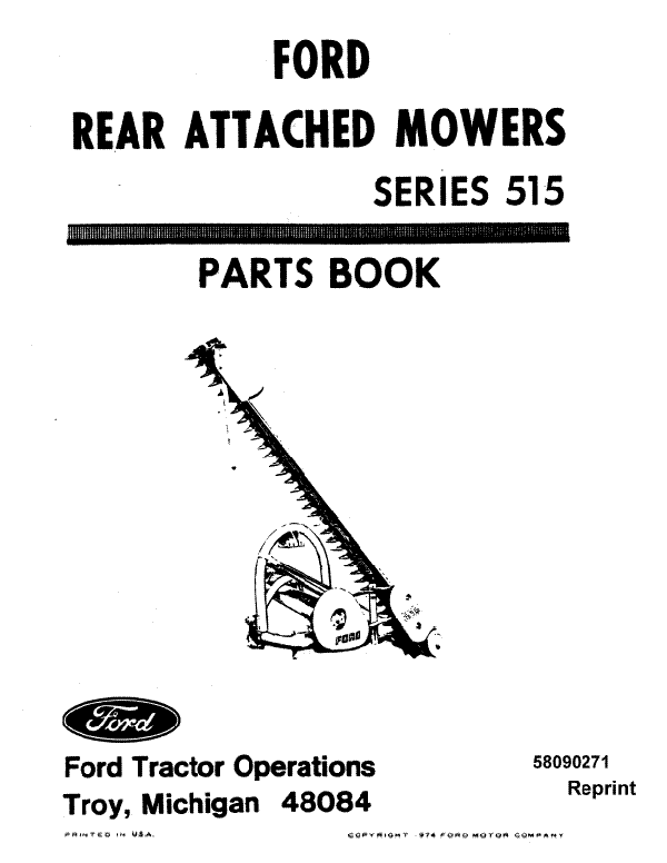 Ford 515 Mower - Parts Catalog