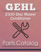 Gehl 2330 Disc Mower Conditioner - Parts Catalog Cover