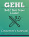 Gehl 3410 Skid Steer Loader Manual Cover