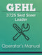 Gehl 3725 Skid Steer Loader Manual Cover