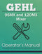 Gehl 95MX and 120MX Mixer Manual Cover