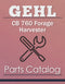 Gehl CB 760 Forage Harvester - Parts Catalog Cover