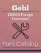 Gehl CB600 Forage Harvester - Parts Catalog Cover