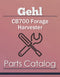 Gehl CB700 Forage Harvester - Parts Catalog Cover