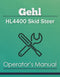 Gehl HL4400 Skid Steer Manual Cover