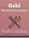 Gehl RB1450 Round Baler - Parts Catalog Cover