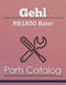 Gehl RB1850 Baler - Parts Catalog Cover